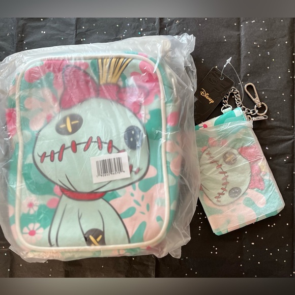 2pc Disney Lilo and Stitch Scrump Crossbody Bag & Matching Wallet Set NWT - Picture 2 of 12